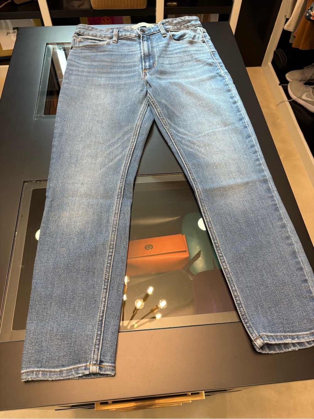 Abercrombie & Fitch High Rise Ankle Light Blue Jeans